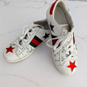 COPY - Gucci White Women's "New Ace" Star Leather Sneakers Size: EU 38